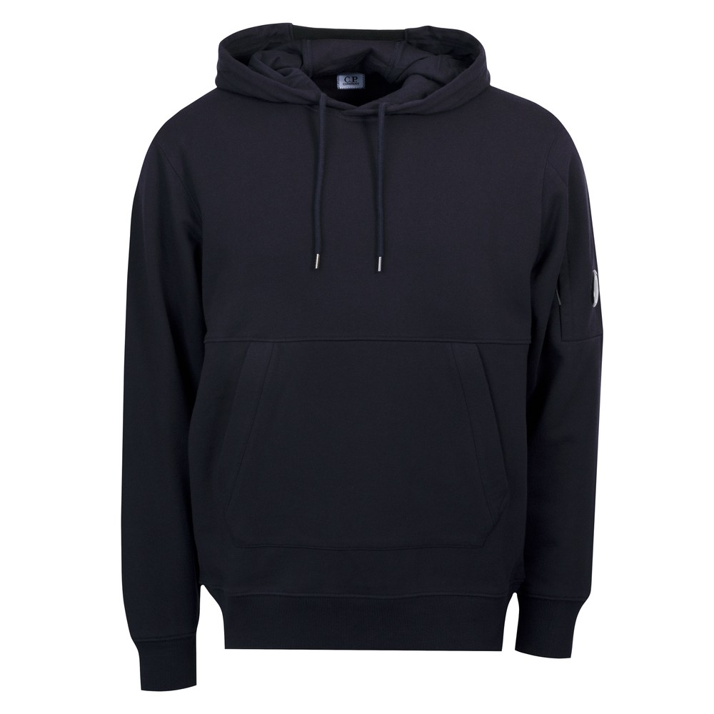Diagonal Raised Fleece Hooded Lens Sweatshirt