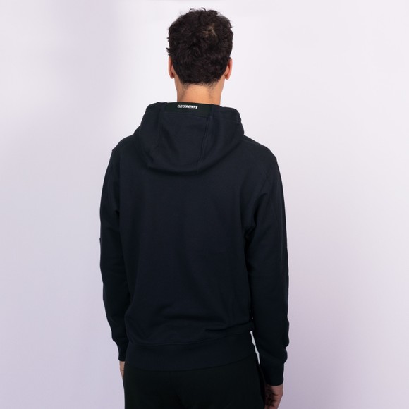 C.P. Company Mens Blue Diagonal Raised Fleece Hooded Lens Sweatshirt #3