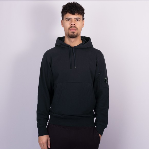 C.P. Company Mens Blue Diagonal Raised Fleece Hooded Lens Sweatshirt #4