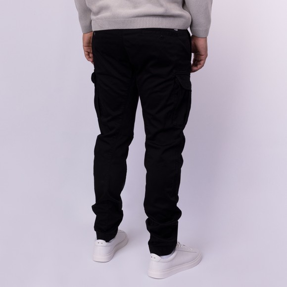 C.P. Company Mens Black Stretch Sateen Ergonomic Cargo Pants #3