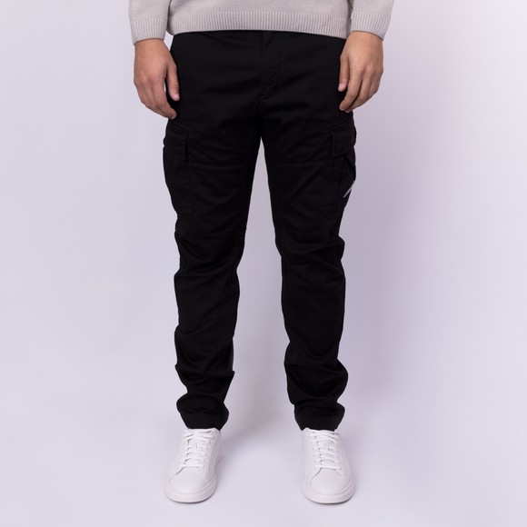 C.P. Company Mens Black Stretch Sateen Ergonomic Cargo Pants #4