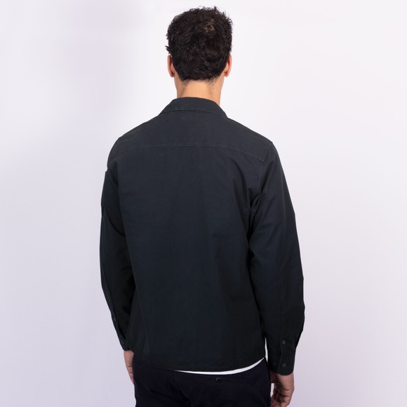 C.P. Company Mens Blue Organic Gabardine Zipped Lens Overshirt #3