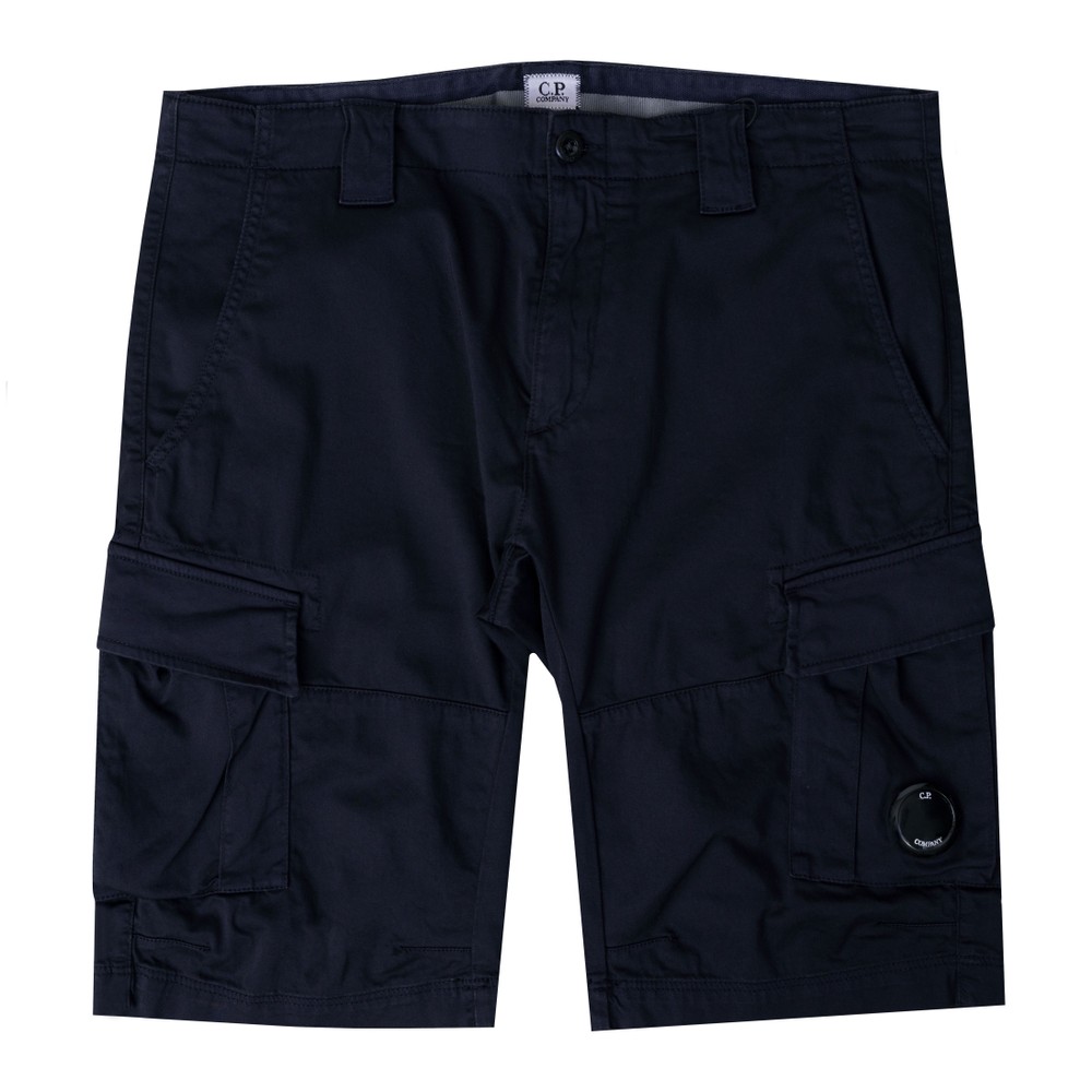 Stretch Sateen Cargo Lens Shorts