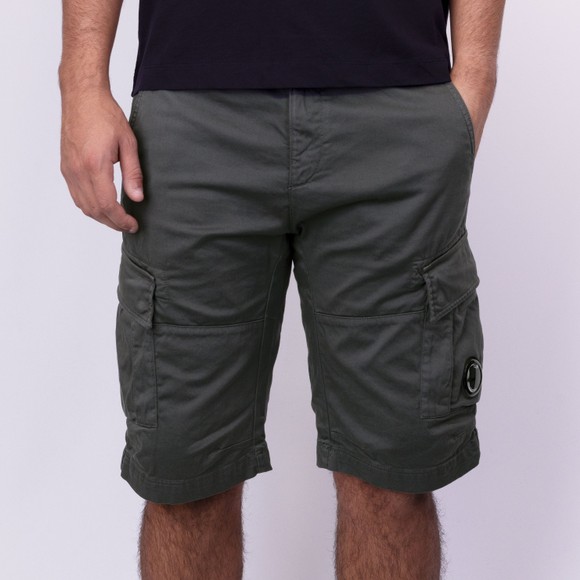C.P. Company Mens Grey Stretch Sateen Cargo Lens Shorts #4