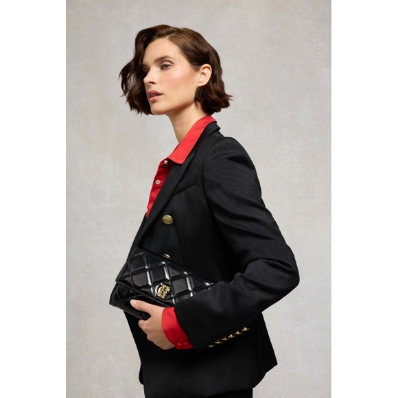 Holland Cooper Womens Black Quilted Crossbody Bag #3