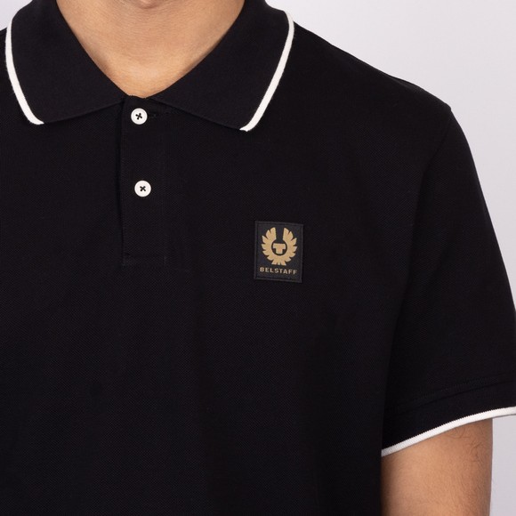 Belstaff Mens Black Tipped Polo Shirt #3