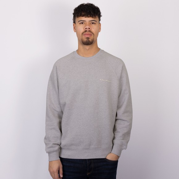 Nudie Jeans Mens Grey Palle Logo Sweatshirt main image
