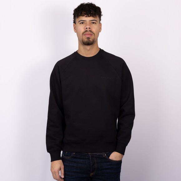 Nudie Jeans Mens Black Palle Logo Sweatshirt main image