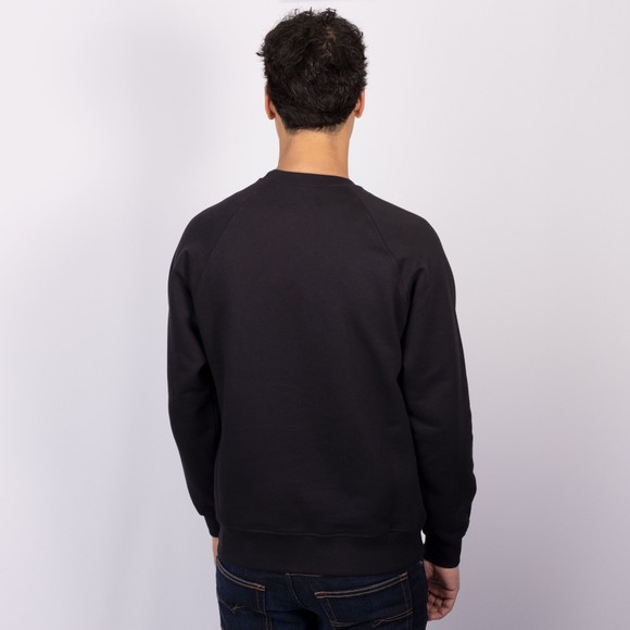 Nudie Jeans Mens Black Palle Logo Sweatshirt main image