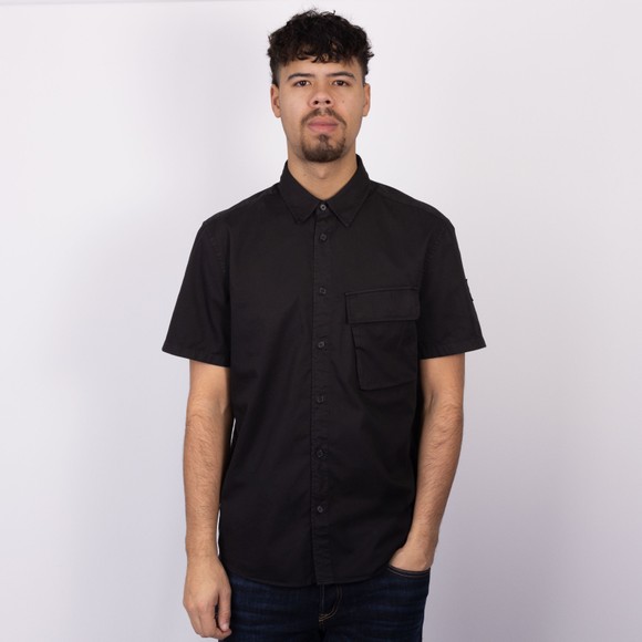 Belstaff Mens Black Scale Short Sleeve Shirt #3