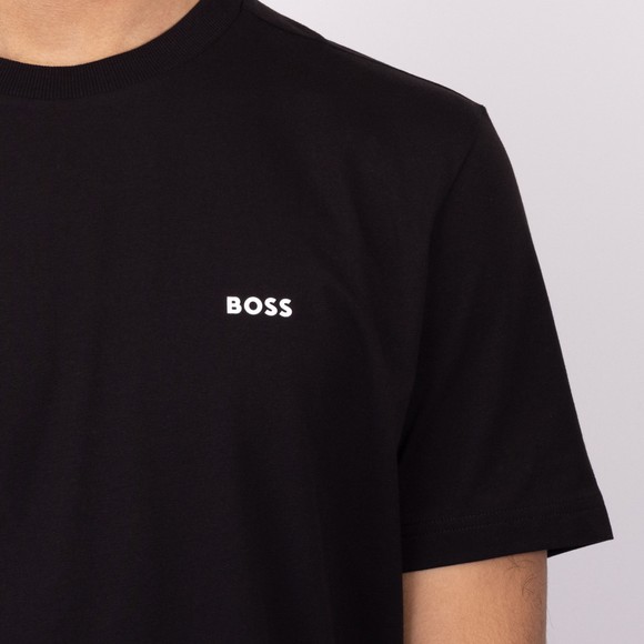 BOSS Mens Black Athleisure Tee Stretch T Shirt #3
