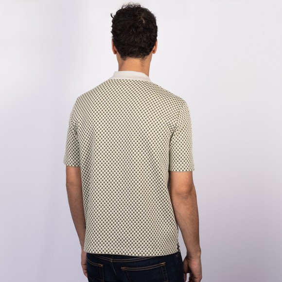 PS Paul Smith Mens Green Jacquard Button Through Polo Shirt #4