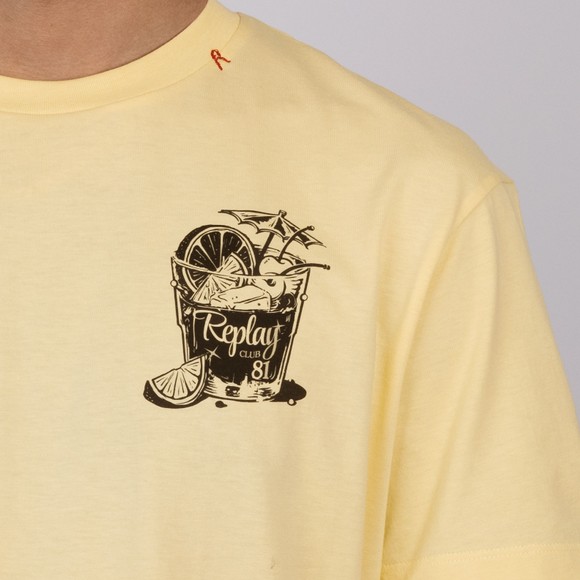 Replay Mens Yellow Cocktail T-Shirt main image