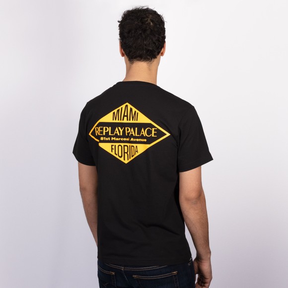 Replay Mens Black Miami Palace T-Shirt