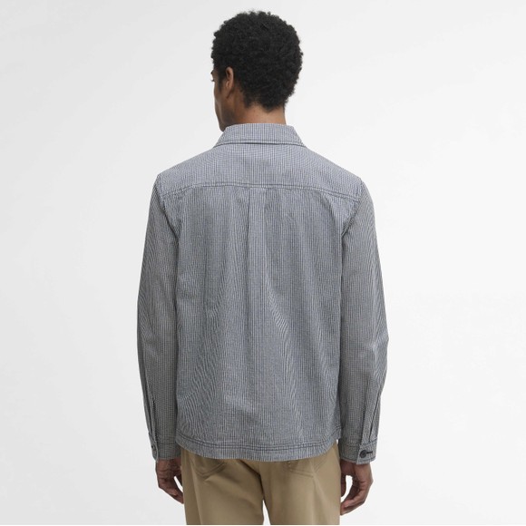 Barbour Lifestyle Mens Blue Willowburn Gingham Overshirt #4