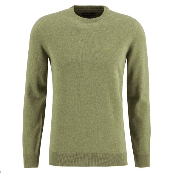 Barbour Lifestyle Mens Green Pima Cotton Crew Jumper #1