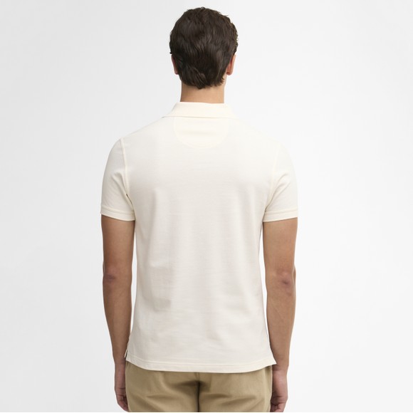Barbour Lifestyle Mens Off-White Tartan Pique Polo #4