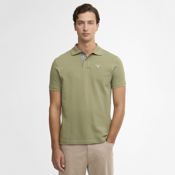 Barbour Lifestyle Mens Green Tartan Pique Polo #2