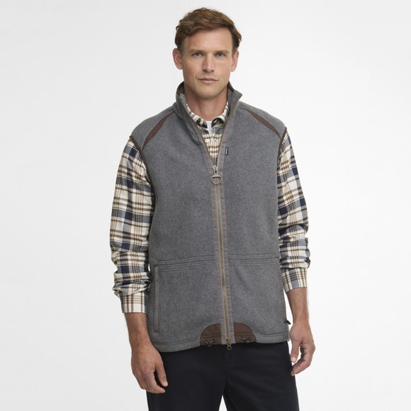 Barbour Lifestyle Mens Grey Langdale Fleece Gilet #2