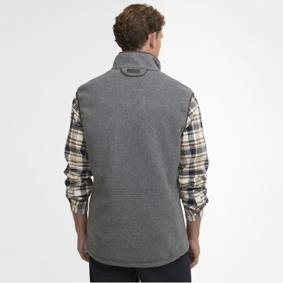 Barbour Lifestyle Mens Grey Langdale Fleece Gilet #4
