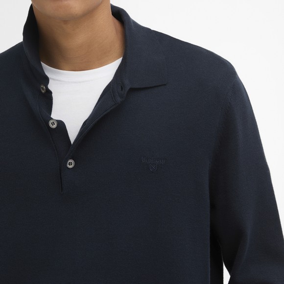 Barbour Lifestyle Mens Blue Pima Cotton Knitted Polo Shirt #2