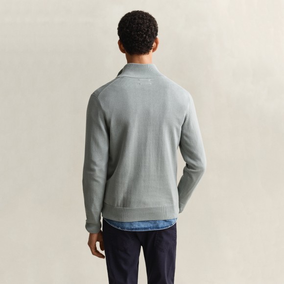 Gant Mens Green Shield Quarter Zip Sweatshirt main image