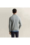 Gant Mens Green Classic Cotton Half Zip Jumper
