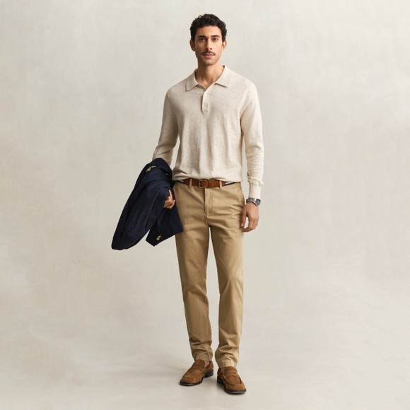 Gant Mens Brown Classic Slim Fit Chinos main image