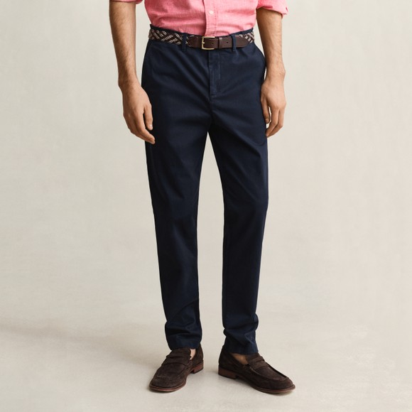 Gant Mens Blue Classic Slim Fit Chinos