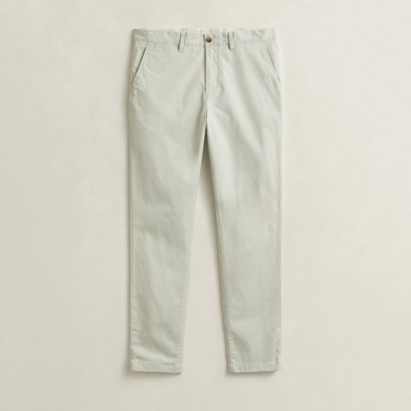 Gant Mens Off-White Classic Slim Fit Chinos