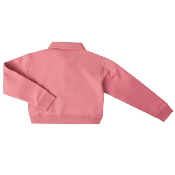 Polo Ralph Lauren Girls Pink Double Knit Collared Sweatshirt #3
