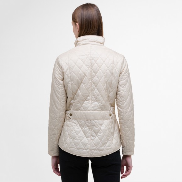 Barbour Lifestyle Womens Off-White Flyweight Cavalry Quilted Jacket #4