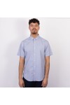 Gant Mens Blue Poplin AOP Short Sleeve Shirt