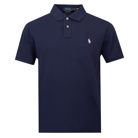 Polo Ralph Lauren Mens Blue Custom Slim Fit Short Sleeve Polo Shirt #1
