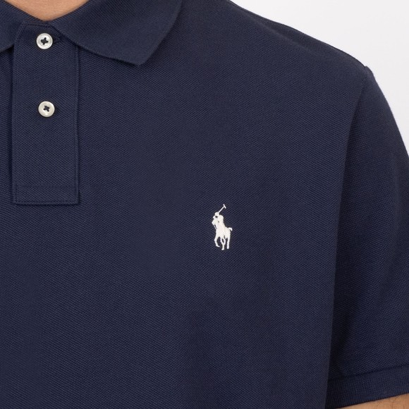 Polo Ralph Lauren Mens Blue Custom Slim Fit Short Sleeve Polo Shirt #3