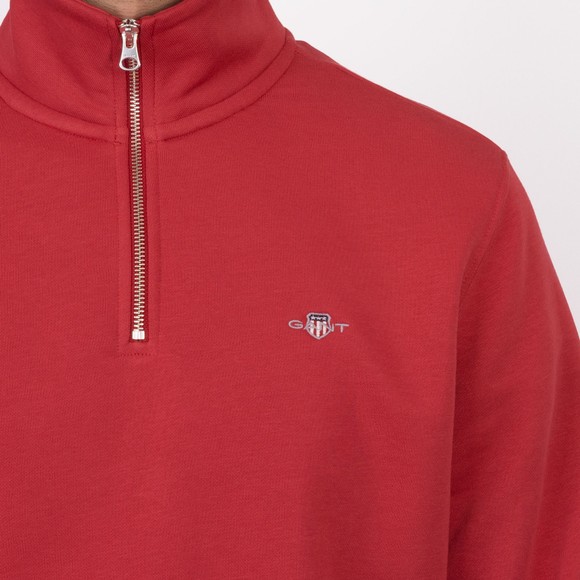 Gant Mens Red Shield Quarter Zip Sweatshirt main image