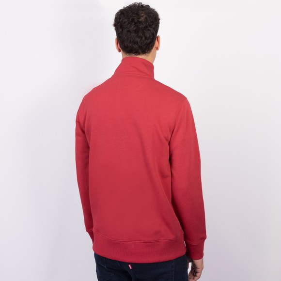 Gant Mens Red Shield Quarter Zip Sweatshirt main image