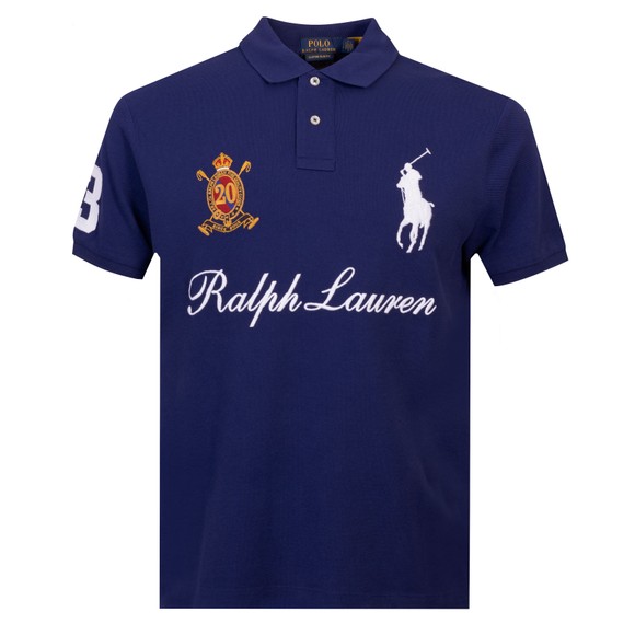 Polo Ralph Lauren Mens Blue 20th Anniversary Polo Shirt #1