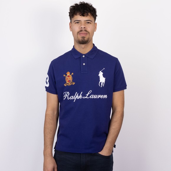 Polo Ralph Lauren Mens Blue 20th Anniversary Polo Shirt #2