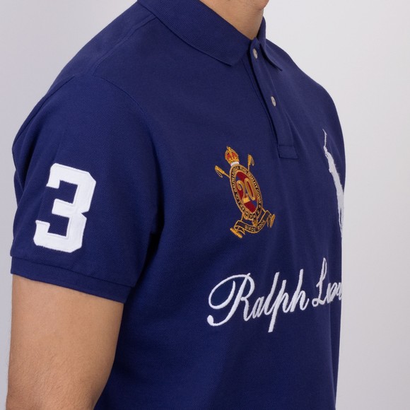 Polo Ralph Lauren Mens Blue 20th Anniversary Polo Shirt #3