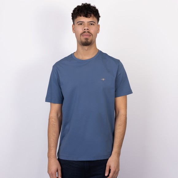 Gant Mens Blue Shield Short Sleeve  T-Shirt