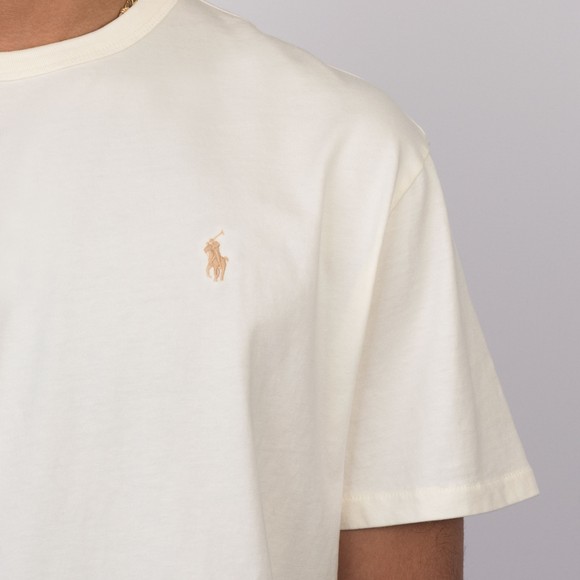 Polo Ralph Lauren Mens Off-White Classic Fit Heavyweight Jersey T-Shirt #3