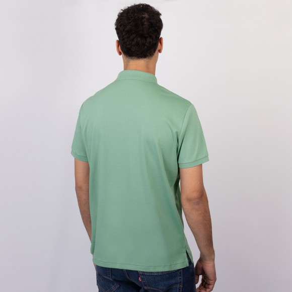 Polo Ralph Lauren Mens Green Custom Slim Fit Pima Polo Shirt #4