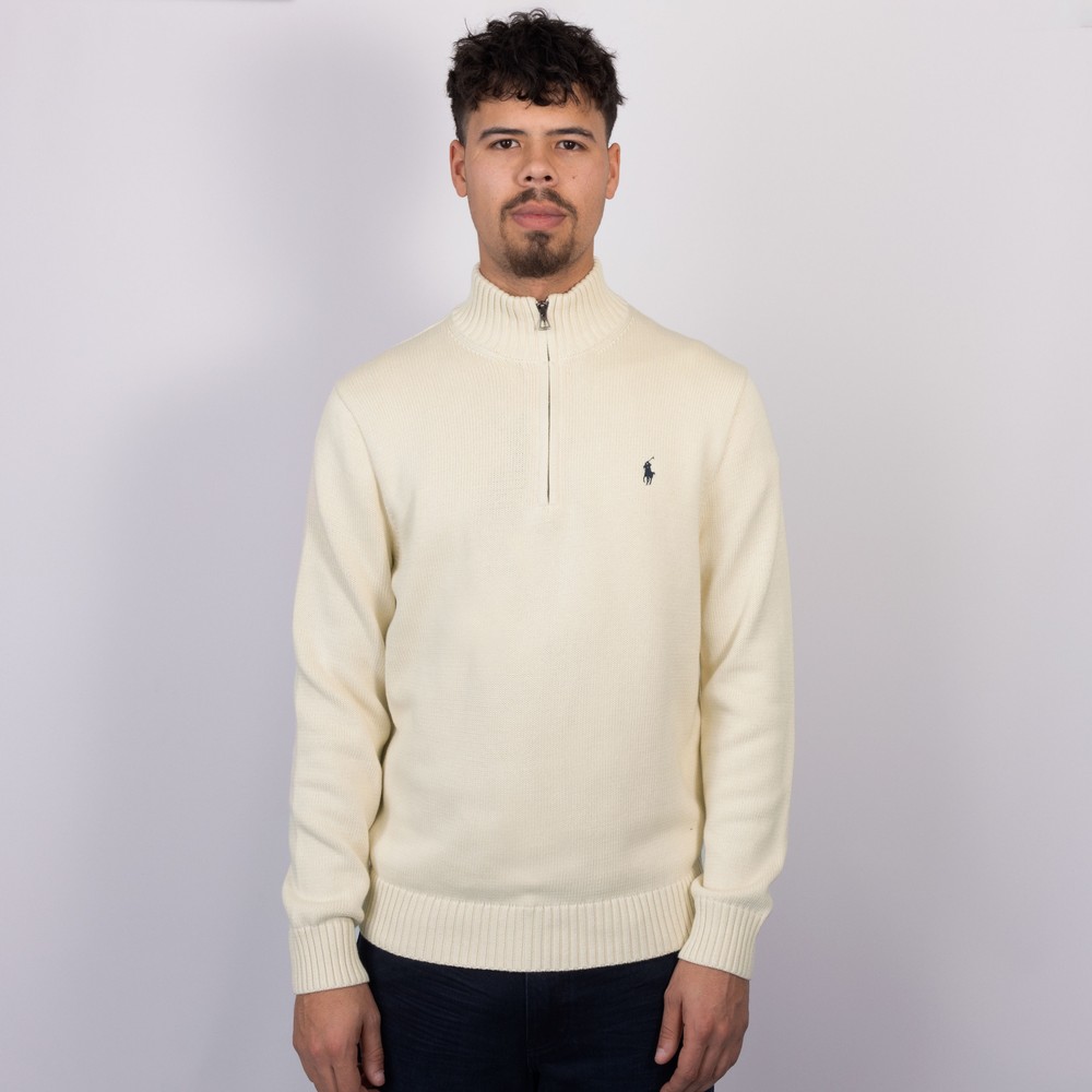 Polo Ralph Lauren Cotton Quarter-Zip Jumper | Oxygen Clothing