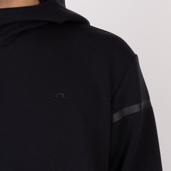 J.Lindeberg Mens Black Icon Back Detail Hoodie #4