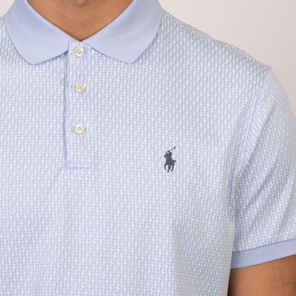 Polo Ralph Lauren Mens Blue Mini Mallets Pima Polo Shirt #3