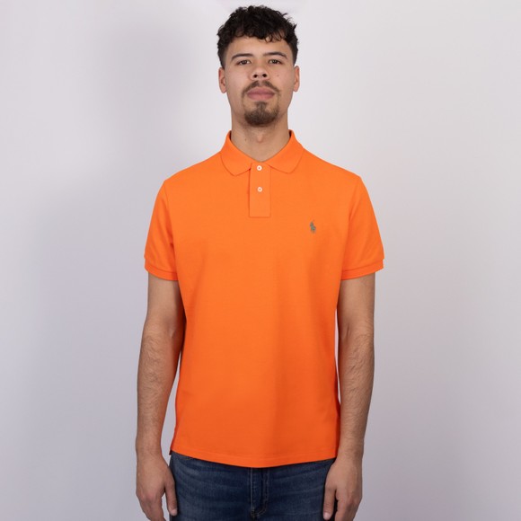 Polo Ralph Lauren Mens Orange Custom Slim Fit Short Sleeve Polo Shirt #2