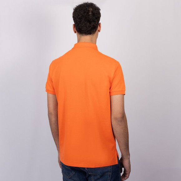 Polo Ralph Lauren Mens Orange Custom Slim Fit Short Sleeve Polo Shirt #4