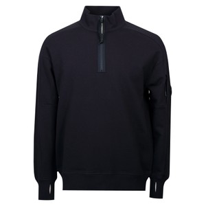 Diagonal Raised Fleece Half Zip Lens Sweatshirt