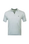 Replay Mens Blue Linen Blend Knitted Polo Shirt